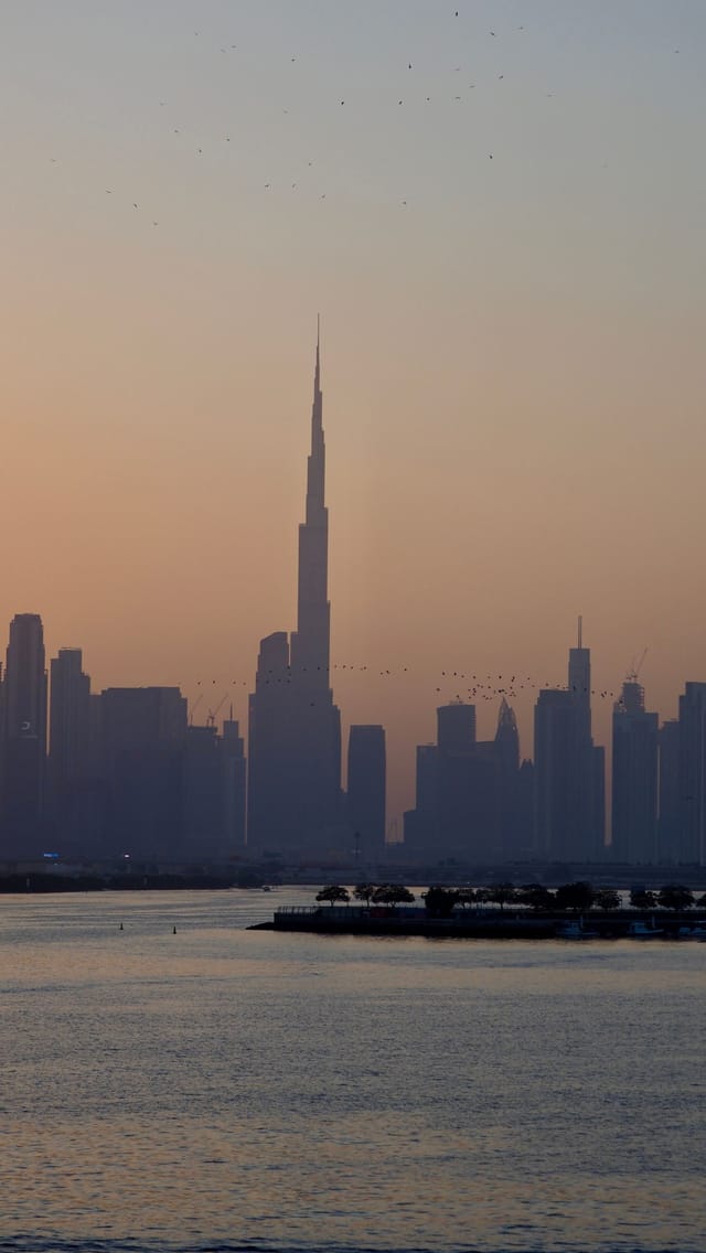 Dubai skyline at dusk